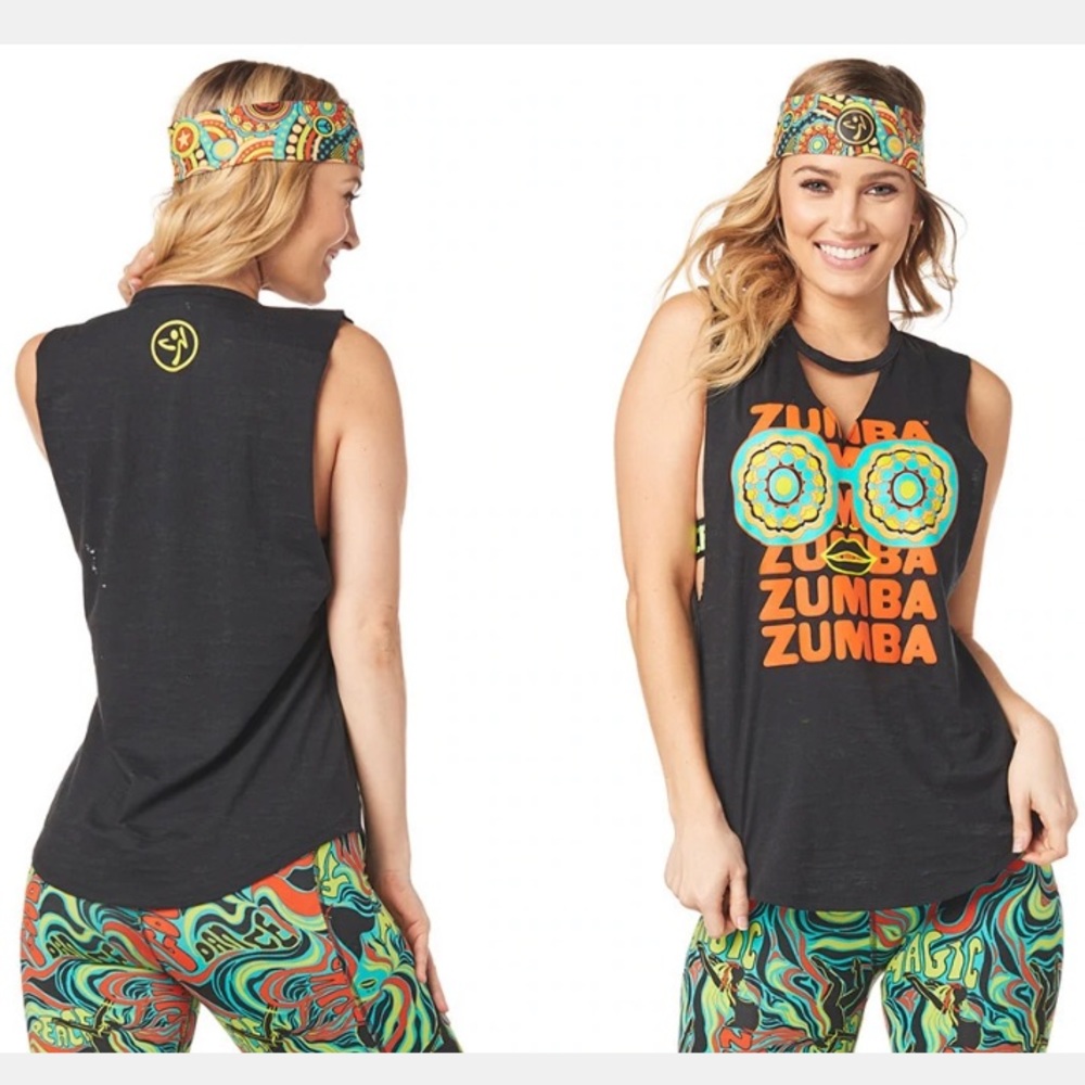 ZUMBAWEAR Zumba Seventies Tank Sz M
